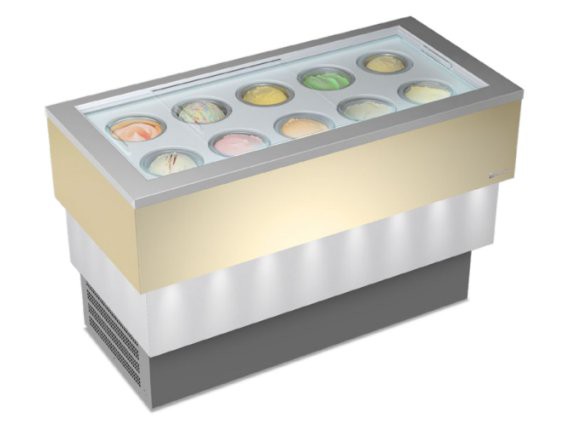 Vetrina per gelati Carrara Cream Vista 10